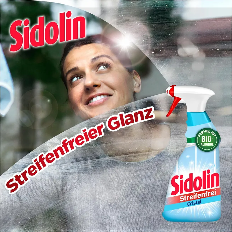 SIDOLIN Cristal Płyn Do Szyb I Luster Bez Smug 500 ml