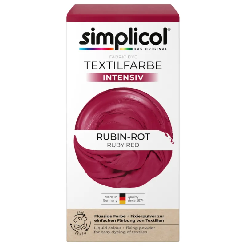 SIMPLICOL Intensiv Barwnik Do Tkanin Rubin-Rot Rubinowoczerwony