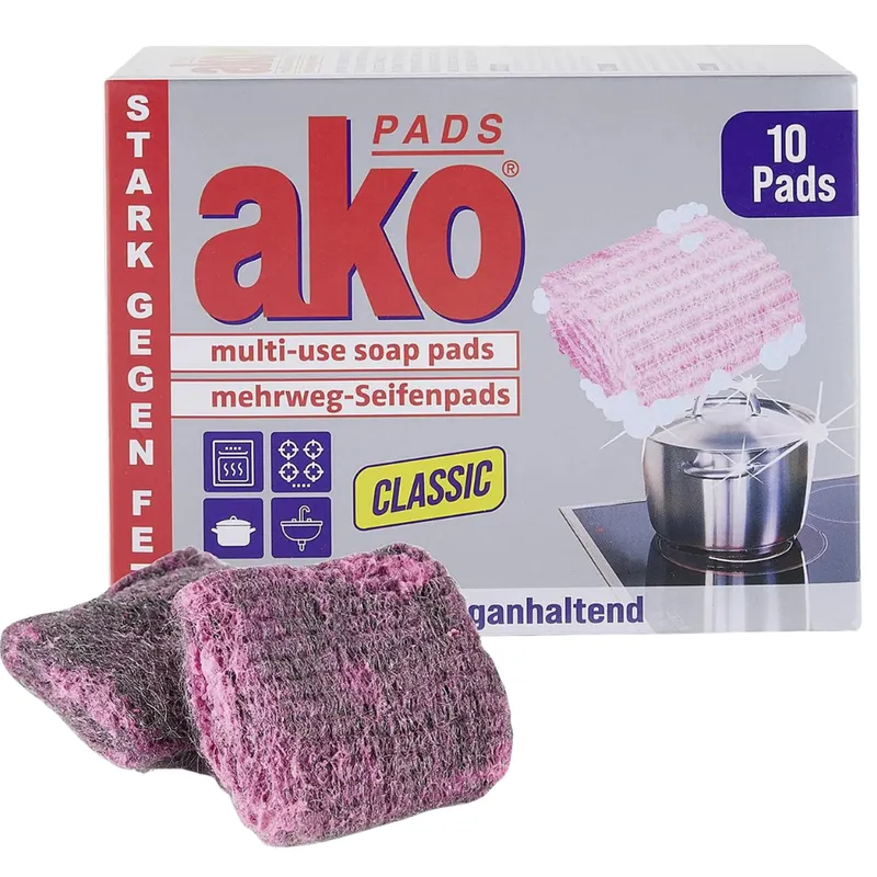 AKO Classic Pads Nawilżone Gąbki Czyszczące 10 szt