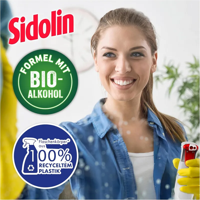 SIDOLIN Cristal Płyn Do Szyb I Luster Bez Smug 500 ml