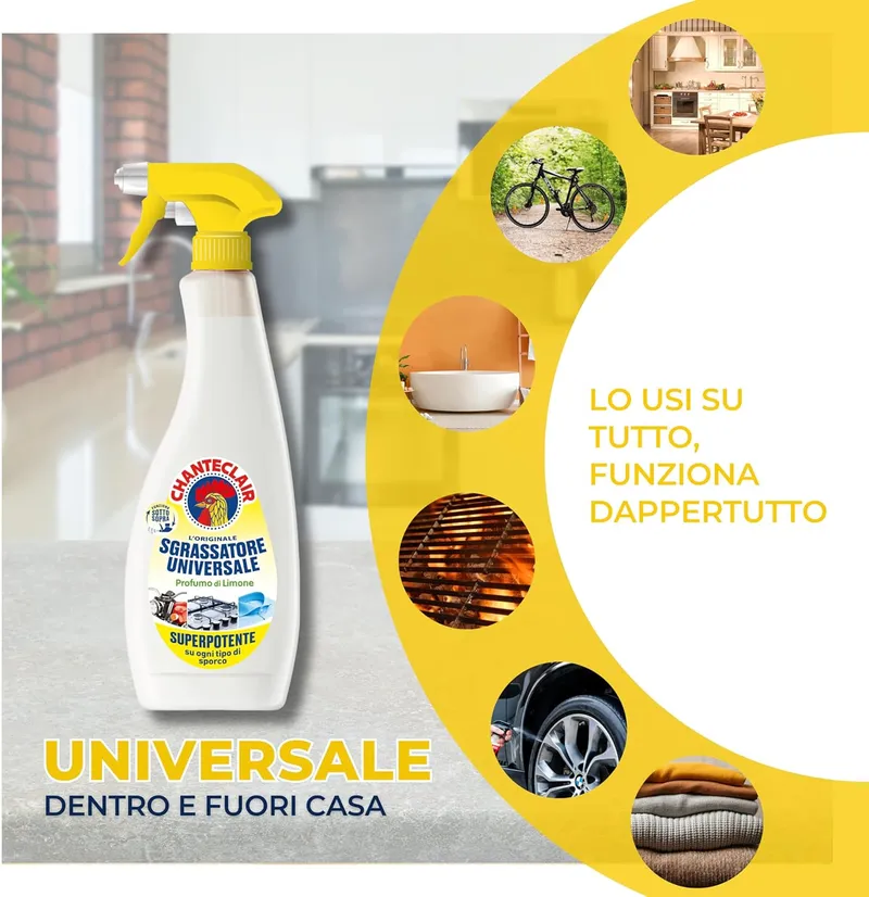 CHANTECLAIR Sagrassatore Uniwersalny Odtłuszczacz Cytrynowy Opakowanie Uzupełniające 600 ml