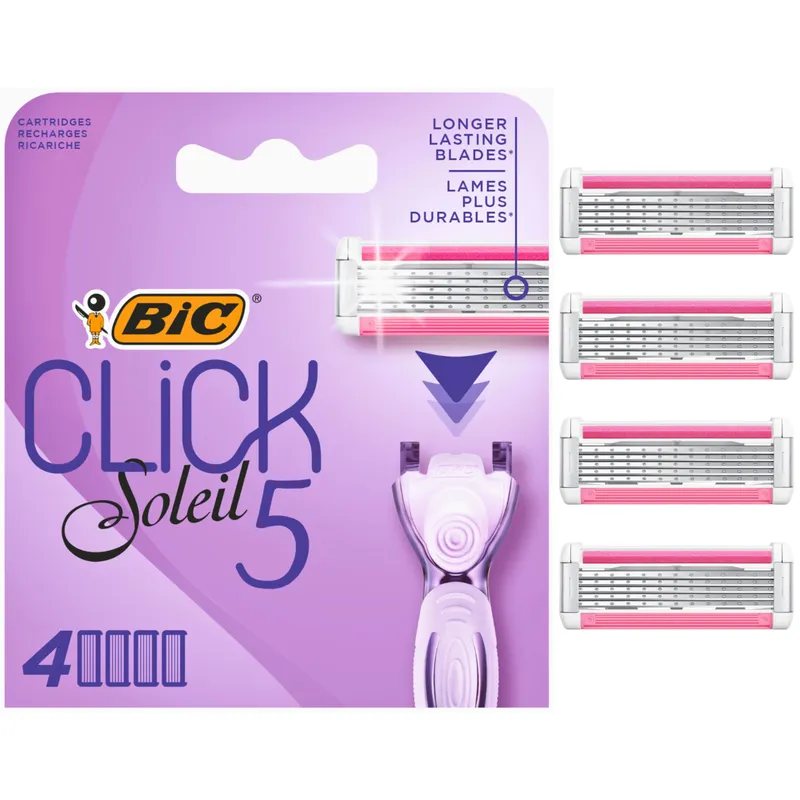 BIC Wkłady Do Maszynki Do Golenia Click Soleil 5 - 4 Wkłady