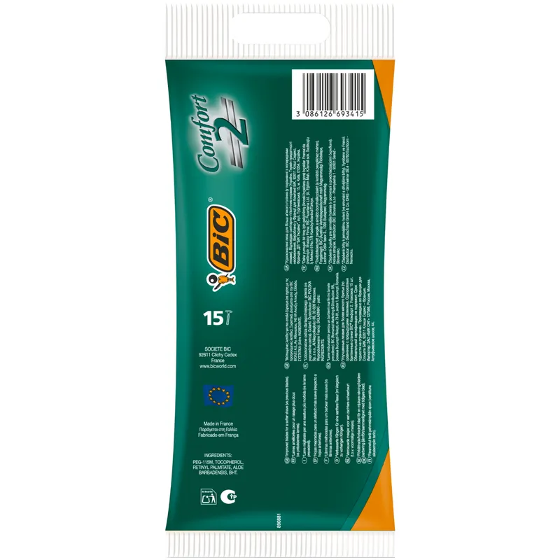 BIC Maszynka Jednorazowa Do Golenia Comfort 2 - 15 Sztuk