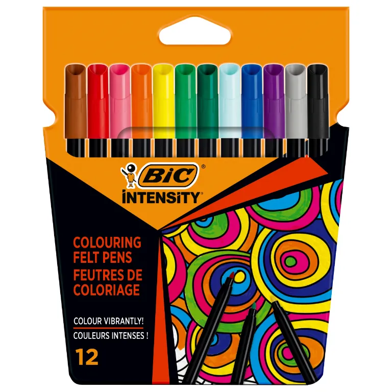 BIC Intensity Up Flamastry Mazaki Pisaki Pudełko 12 Sztuk