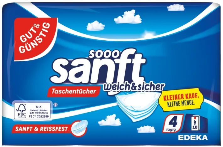 G&G Chusteczki Jednorazowe 6x10 Sztuk 4 Warstwy