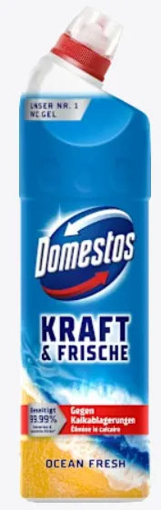 DOMESTOS Aktiv Kraft Ocean Fresh Żel WC 750 ml