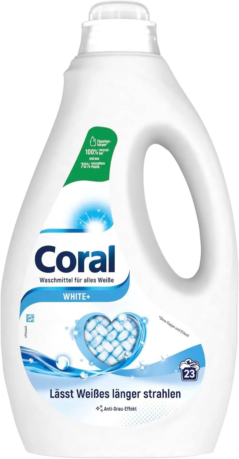 CORAL White+ With Anti-Grey Effect Żel Do Prania 1,15 l