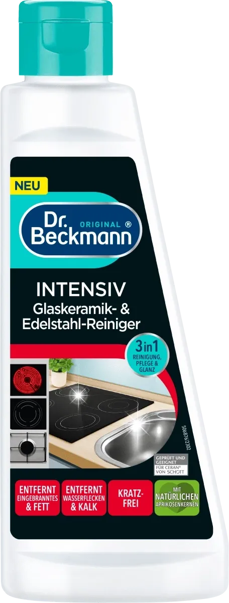 Dr. Beckmann Intensywny Środek Do Czyszczenia Szkła, Ceramiki I Stali Nierdzewnej 250 ml