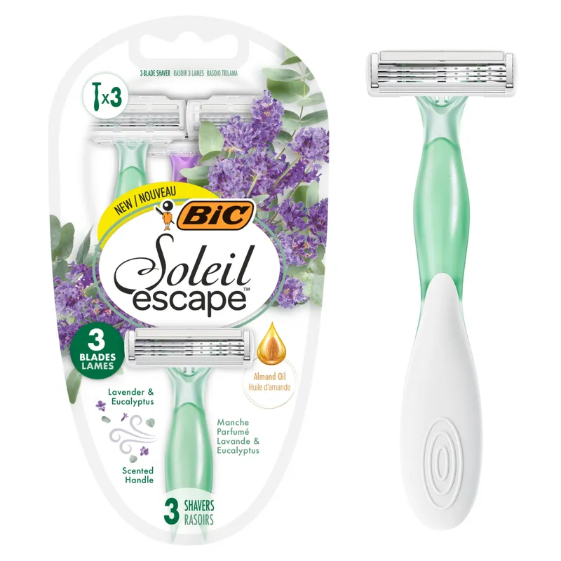 BIC Maszynki Do Golenia Soleil Escape 3 Lavender&Eucalyptus 3 Sztuki