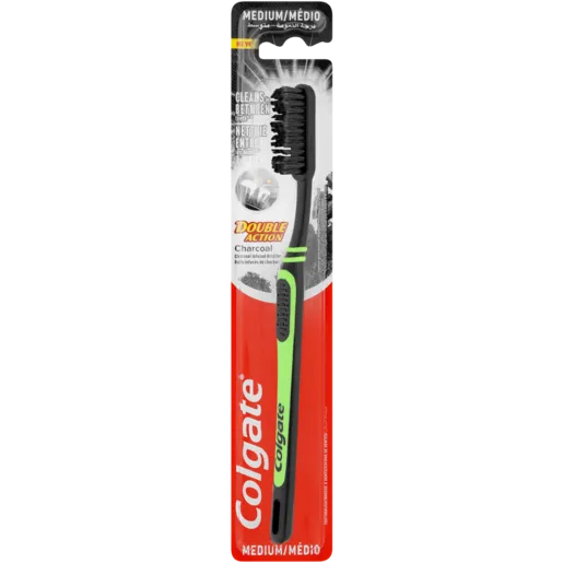 COLGATE Duble Action Charcoal Medium Szczoteczka Do Zębów