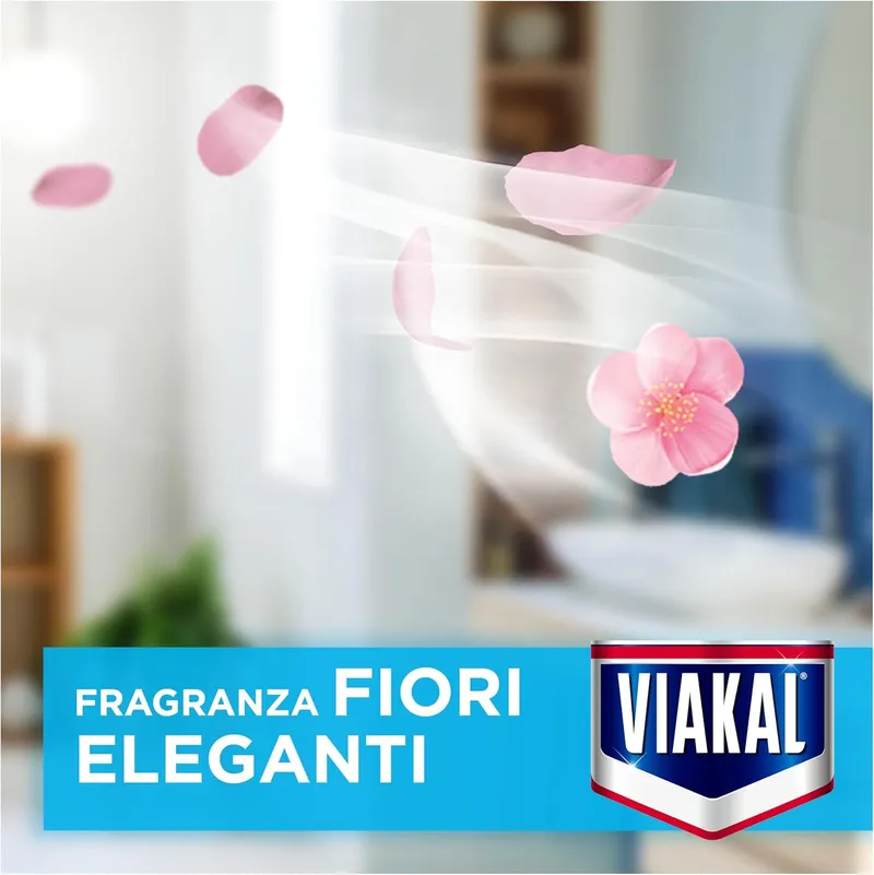VIAKAL Bagno Express Fiori Eleganti Spray Do Łazienki Bez Spłukiwania 470 ml