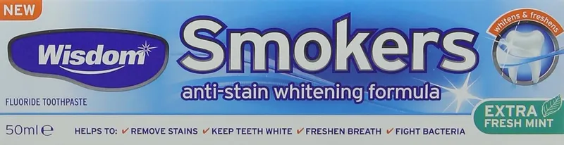 WISDOM Smokers Extra Fresh Mint Pasta Do Zębów Dla Palaczy 50 ml