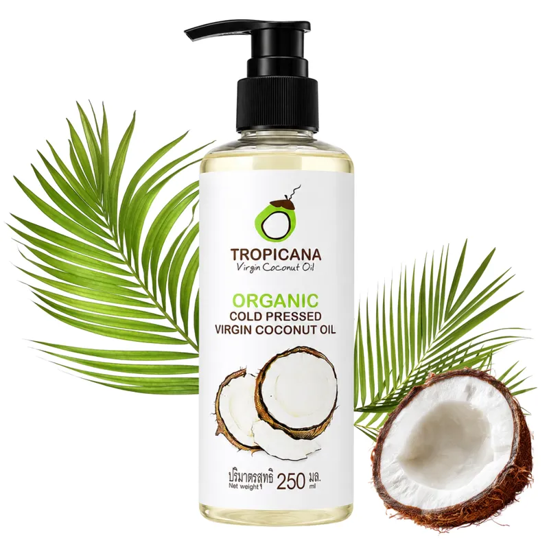 TROPICANA Virgin Coconut Oil Bio Olej Kokosowy Do Włosów, Skóry Wegański 250 ml