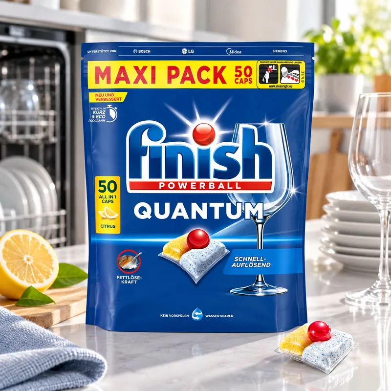 FINISH Powerball Quantum Citrus All In 1 Maxi Pack Tabletki Do Zmywarki 50 szt