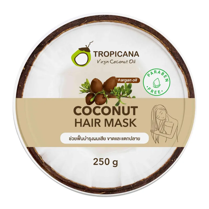 TROPICANA Virgin Coconut Oil Bio Maska Do Włosów Wegańska 250 ml