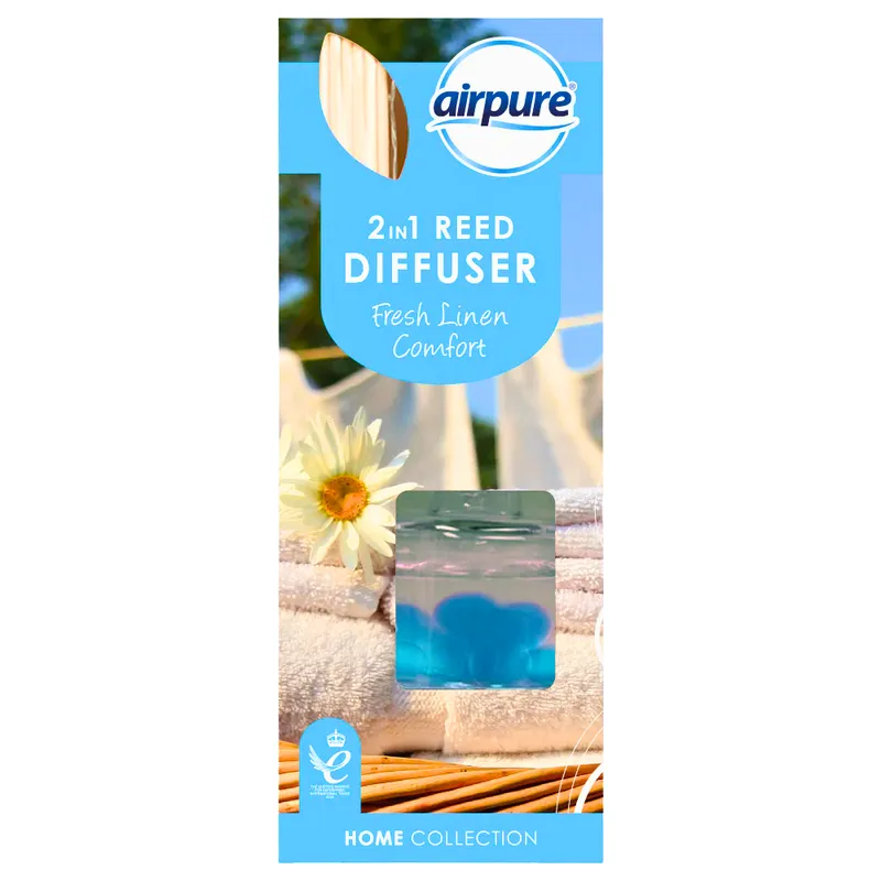 AIRPURE Fresh Linen Comfort Dyfuzor Zapachowy Z Patyczkami 30 ml