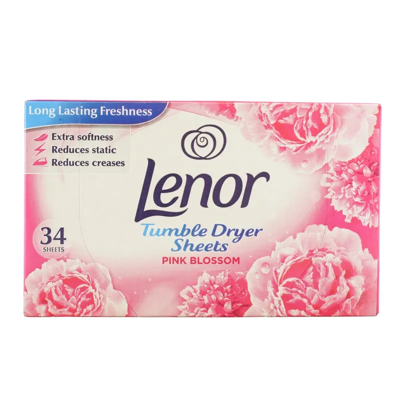 LENOR Pink Blossom Chusteczki Zapachowe Do Suszarek 34 szt