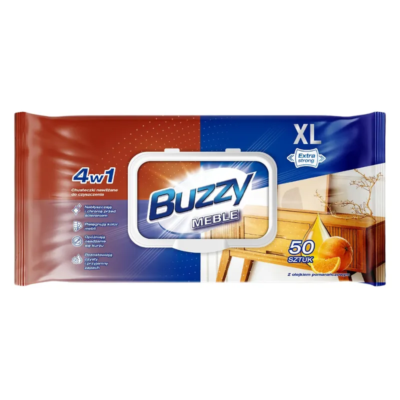 Buzzy Meble Chusteczki Nawilżone Do Czyszczenia 50 szt