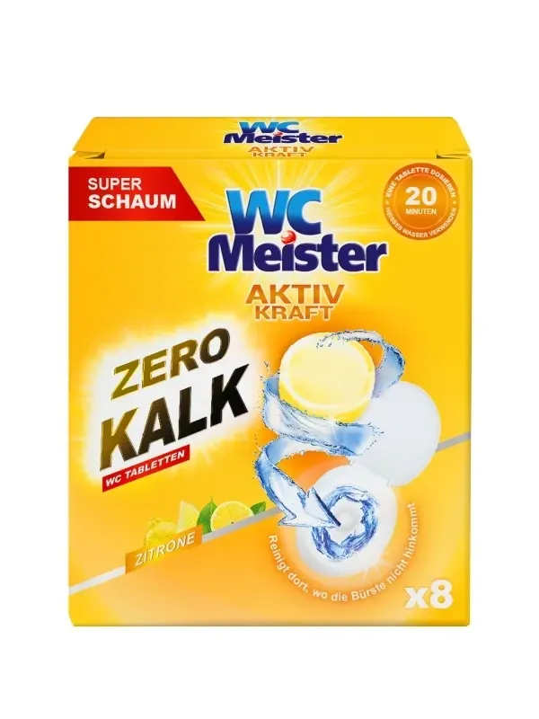 WC MEISTER Aktiv Kraft WC Zitrone Tabletki Odkamieniające 8 szt