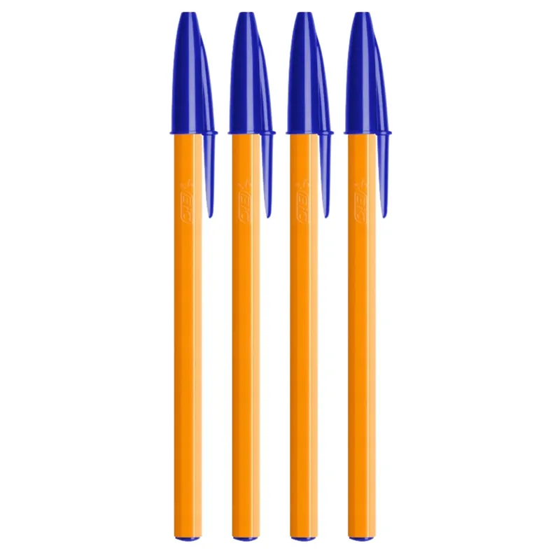 BIC Cristal Fine Orange Długopis 4 Sztuki - Niebieski