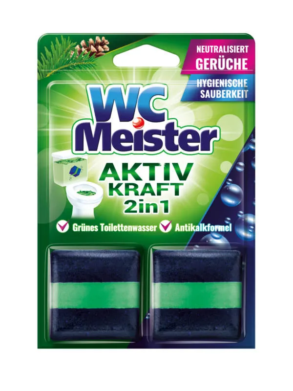 WC MEISTER Aktiv Kraft 2 In 1 Grunes 2X 50 g