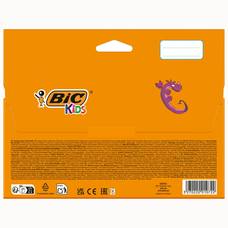 BIC Kids Plastidecor Kredki Świecowe 24 Kolory