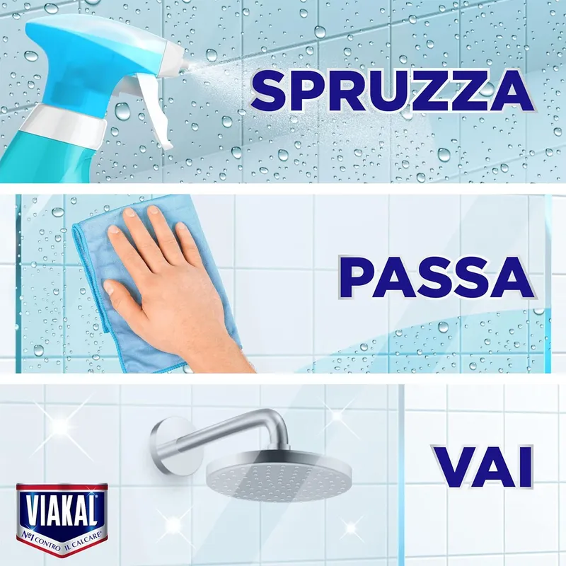 VIAKAL Bagno Express Fiori Bianco Środek Czyszczący Do Kabin Prysznicowych 470 ml