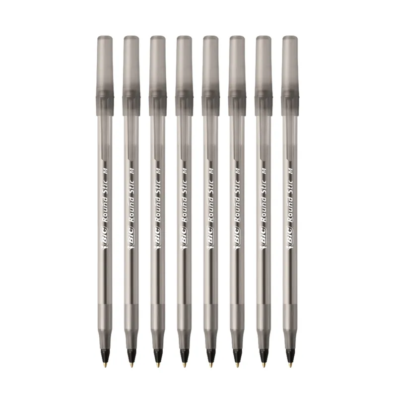 BIC Round Stic Classic Długopis 8 Sztuk - Czarny