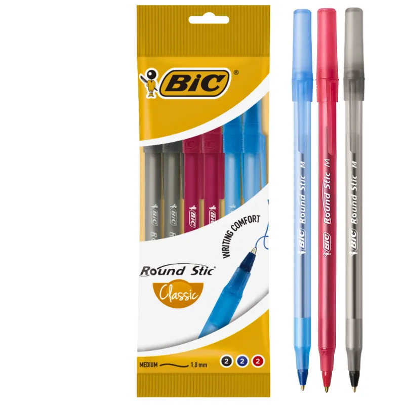 BIC Round Stic Classic Długopis Mix 6 Sztuk