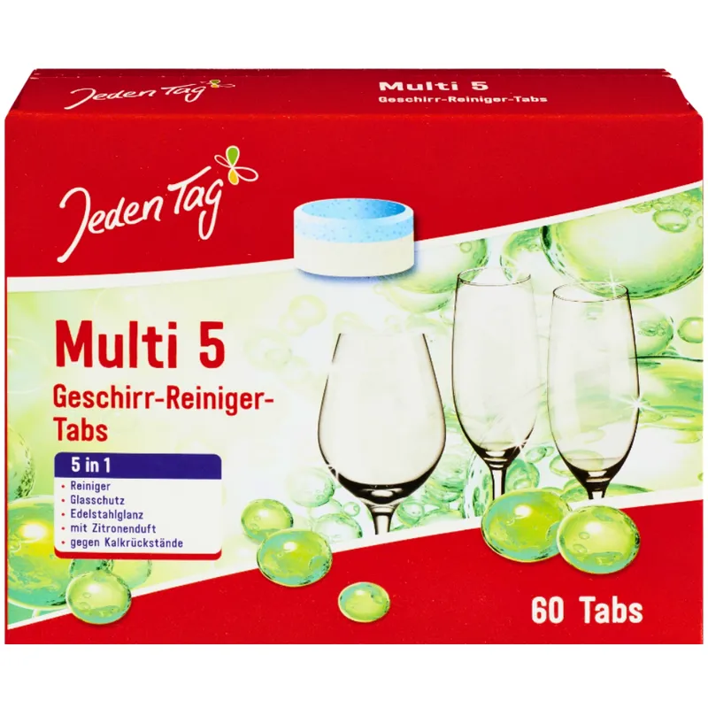 JEDEN TAG Multi 5 Tabletki Do Zmywarki 5 w 1 60 szt