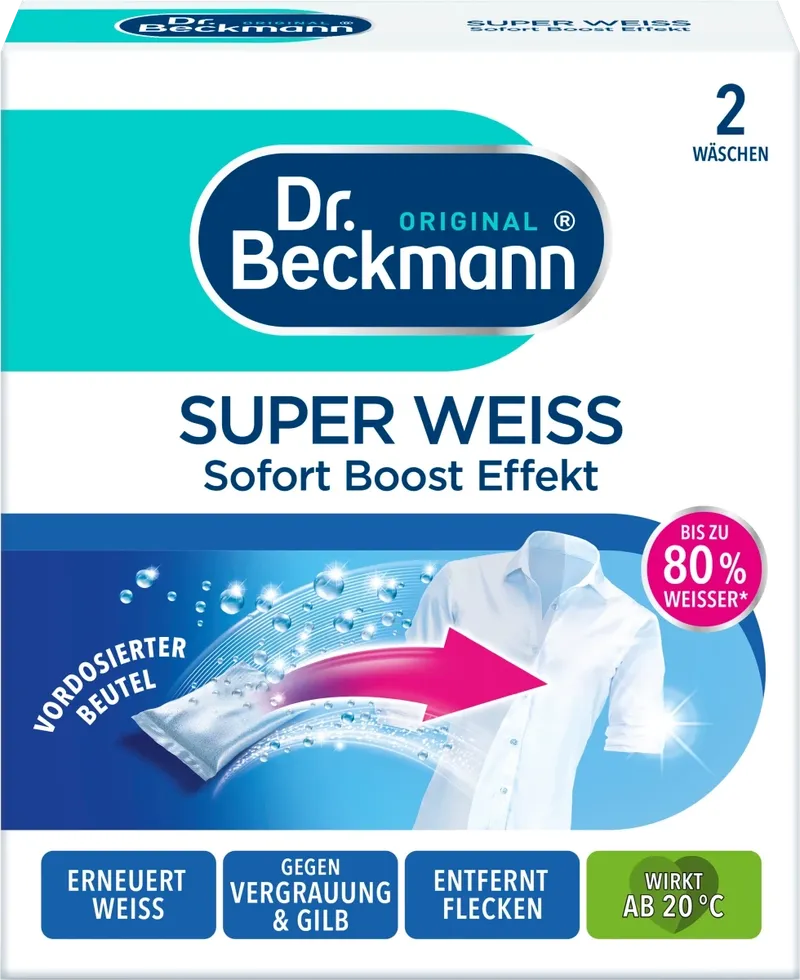 DR.BECKMANN Super Weiss Wybielacz 2 x 40 g