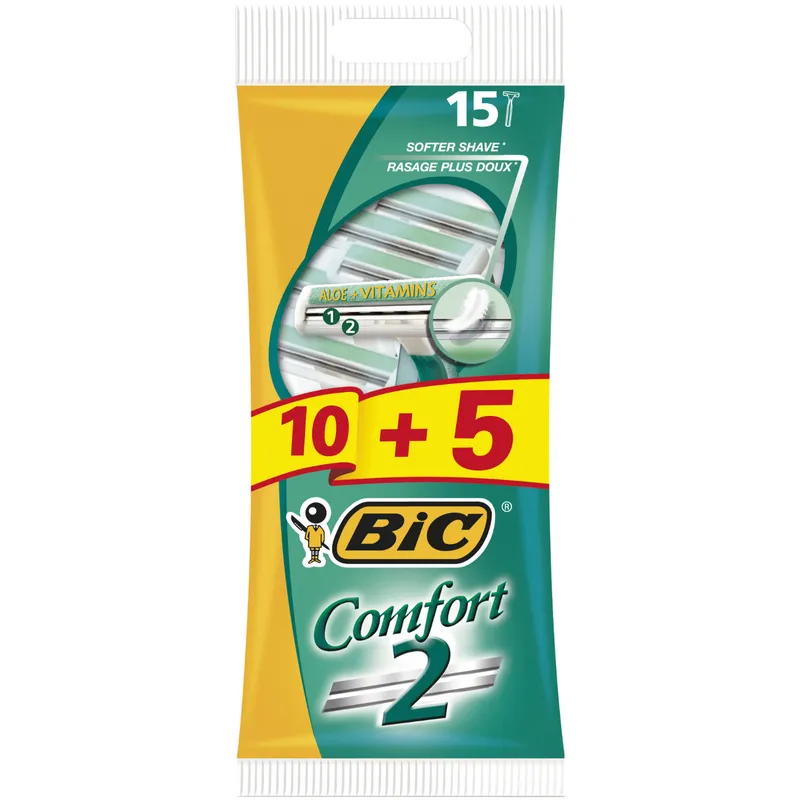 BIC Maszynka Jednorazowa Do Golenia Comfort 2 - 15 Sztuk
