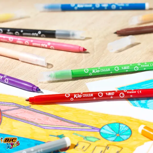 BIC Kids Kid Couleur Flamastry Mazaki Pisaki Pudełko 12 Sztuk