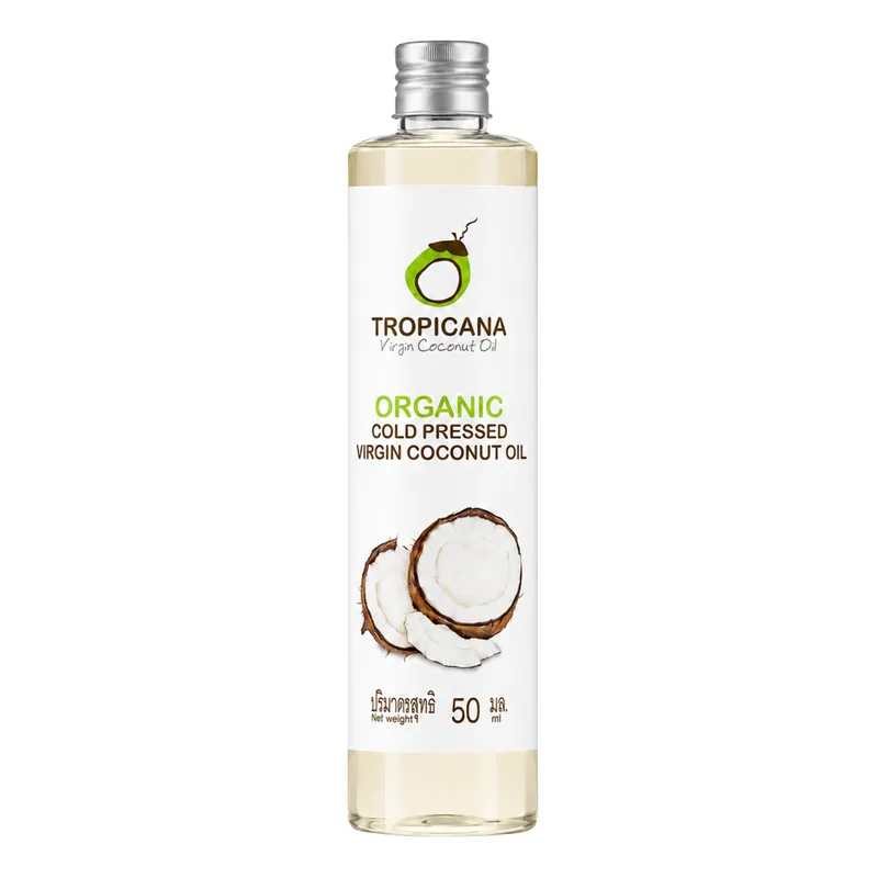 TROPICANA Virgin Coconut Oil Bio Olej Kokosowy Do Włosów, Skóry Wegański 50 ml