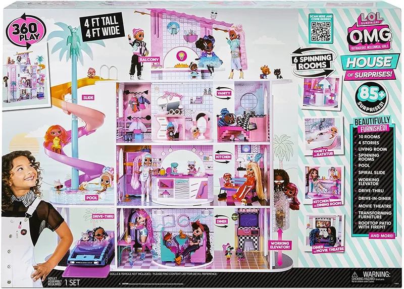 Domek Dla Lalek House Of Surprises Oświetlony L.o.l. Surprise Omg 68 x 48