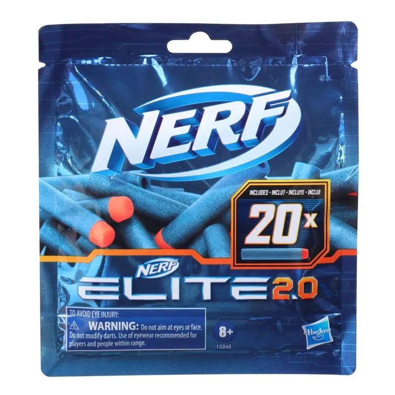 Nerf Elite 2.0 Strzałki Piankowe 20 Pak 20 x 8 x 5 cm - Żółte