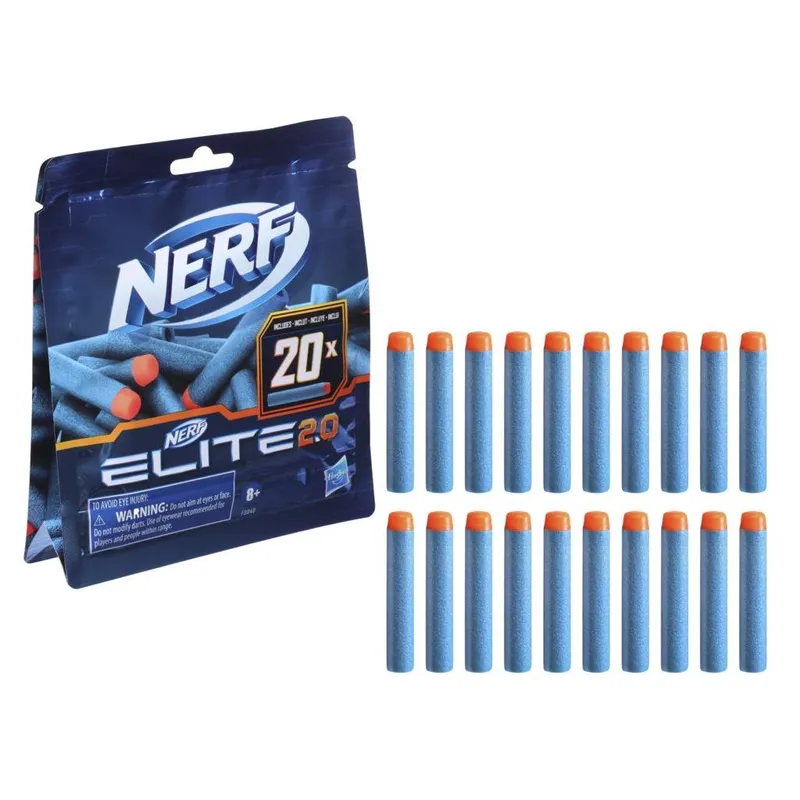 Nerf Elite 2.0 Strzałki Piankowe 20 Pak 20 x 8 x 5 cm - Żółte