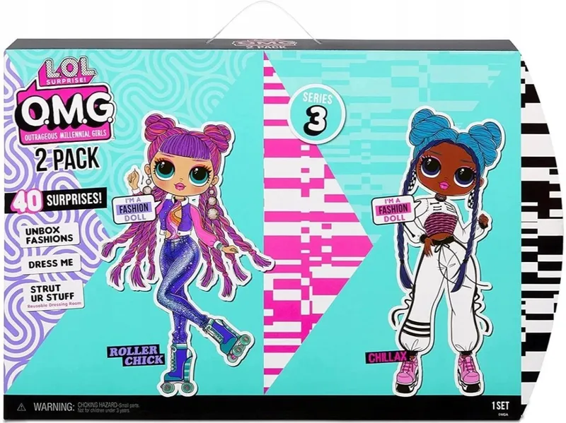 Zestaw 2 Lalek L.o.l Surprise Omg Roller Chick Chillax Figurki
