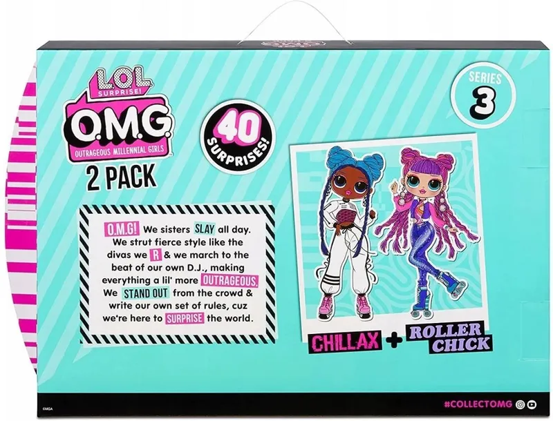Zestaw 2 Lalek L.o.l Surprise Omg Roller Chick Chillax Figurki