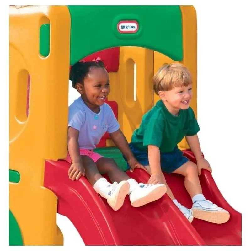 Plac Zabaw Z Podwójną Zjeżdżalnią Tunelem Wspinaczką Little Tikes