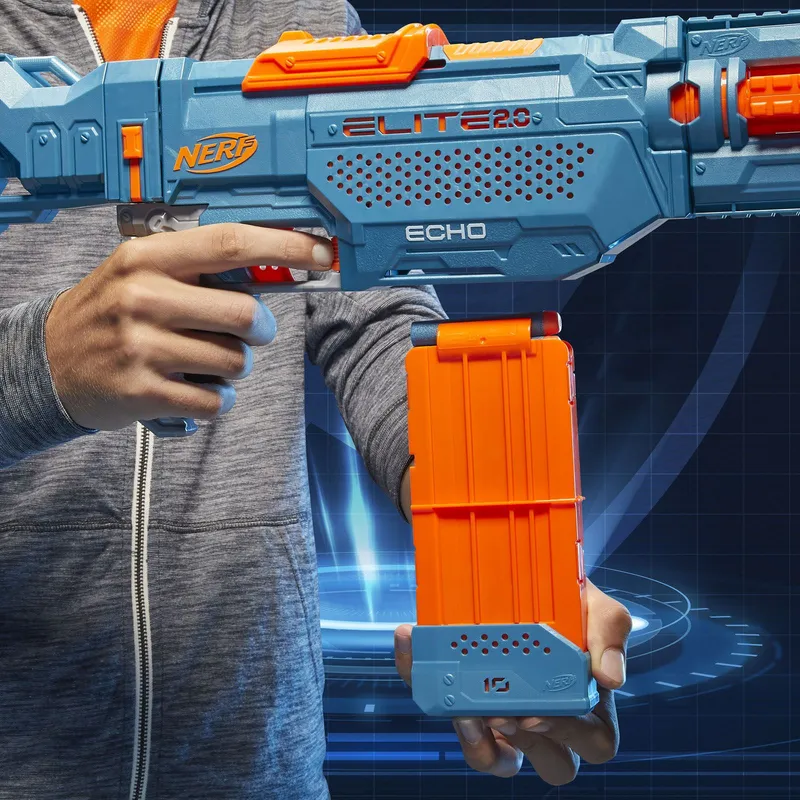 Blaster Nerf Elite 2.0 Echo CS-10 Pistolet Pneumatyczny Strzelający
