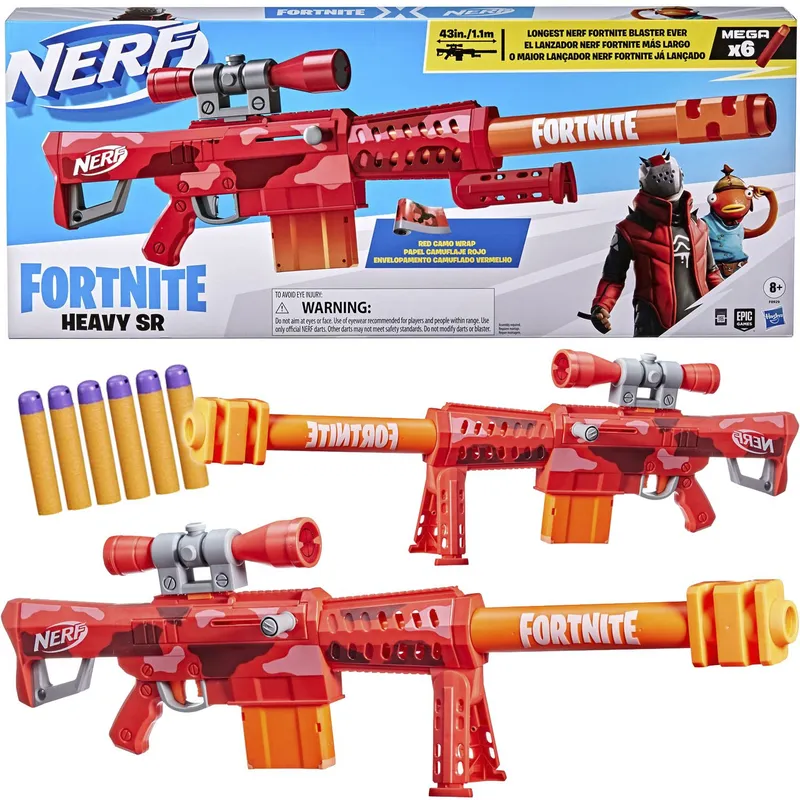 Nerf Fortnite Heavy Sr Zabawkowy Pistolet Piankowy F0929