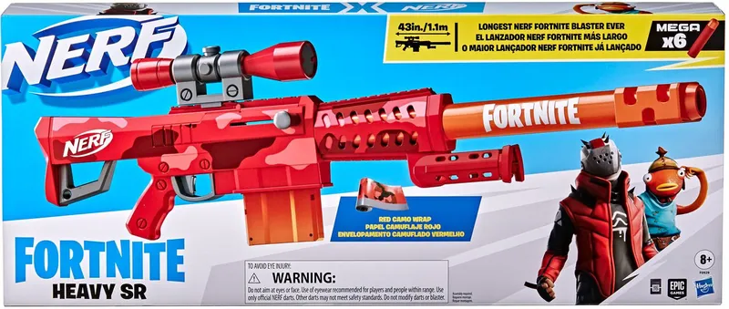 Nerf Fortnite Heavy Sr Zabawkowy Pistolet Piankowy F0929