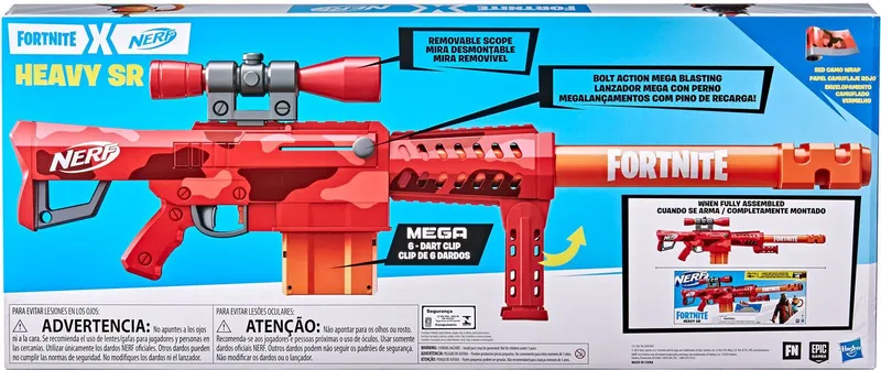 Nerf Fortnite Heavy Sr Zabawkowy Pistolet Piankowy F0929