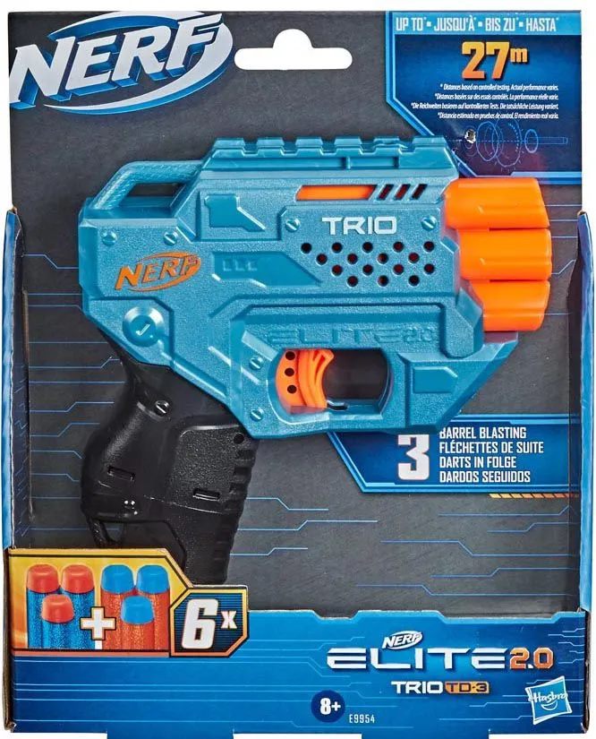 Blaster Nerf Elite 2.0 Trio Do Zabawy Dla Dzieci Pistolet Piankowy