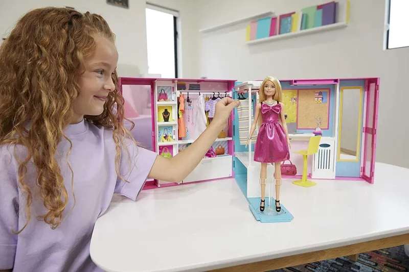 BARBIE Wymarzona Szafa Garderoba Lalka Zestaw Kompletny GBK10