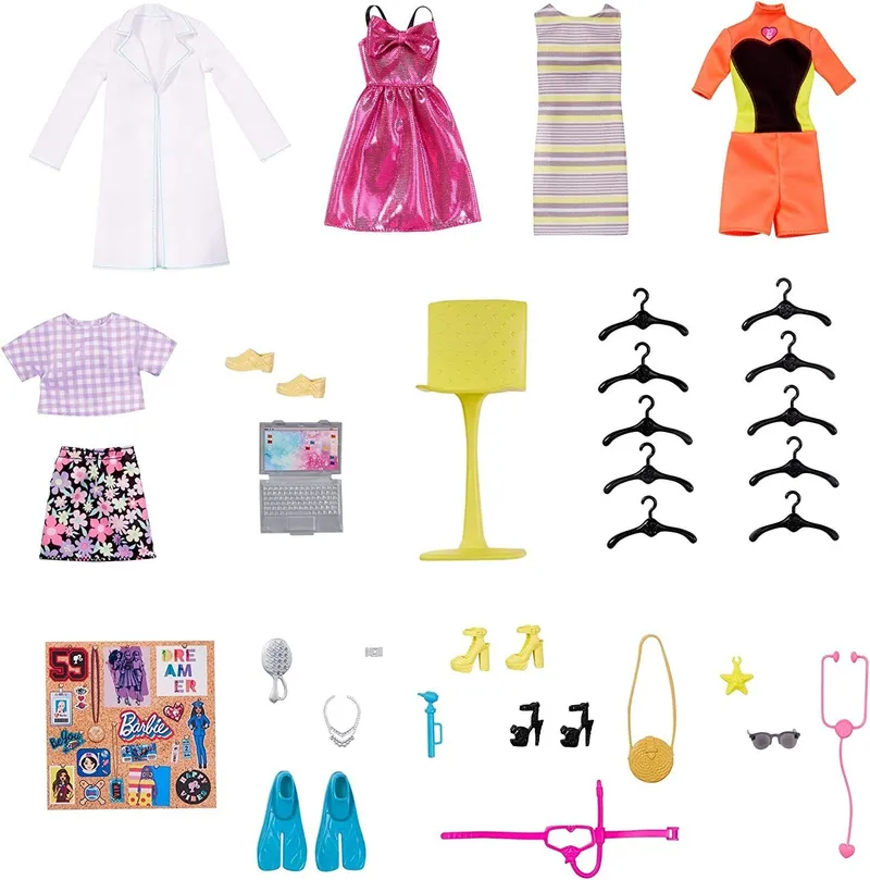 BARBIE Wymarzona Szafa Garderoba Lalka Zestaw Kompletny GBK10