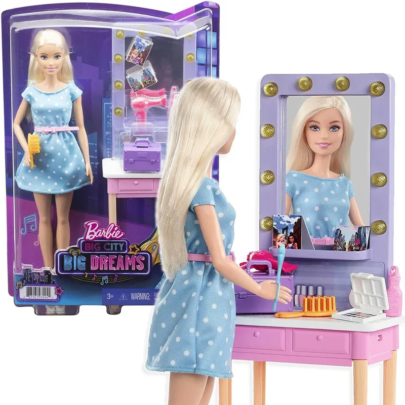 Lalka BARBIE Malibu Z Toaletką Zestaw 40 x 35 x 15 cm