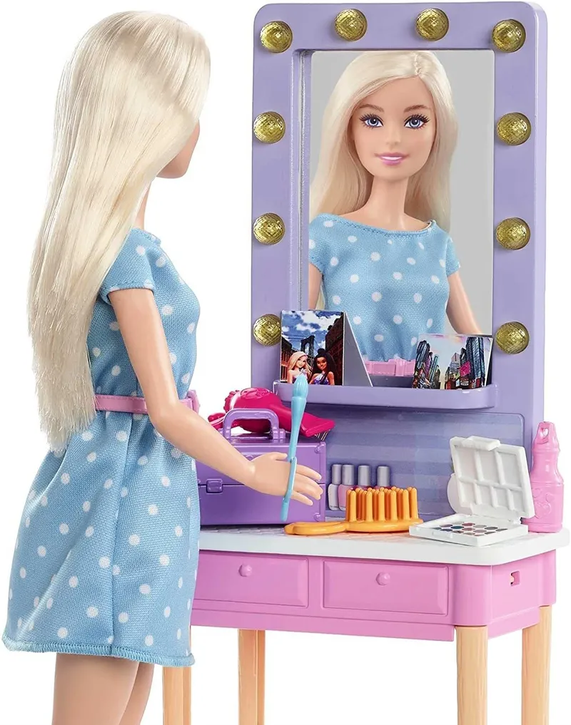 Lalka BARBIE Malibu Z Toaletką Zestaw 40 x 35 x 15 cm
