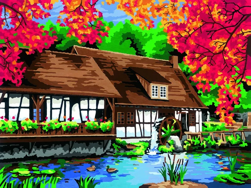 Creart Młyn Malowanie Po Numerach 40 x 50 cm Seria Premium B
